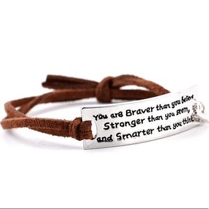 Motivational bracelet 💕 Braver than you believe